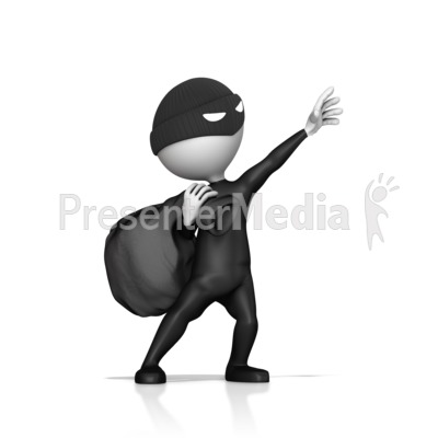 Thief Reaching Out To Steal Something Presentation clipart