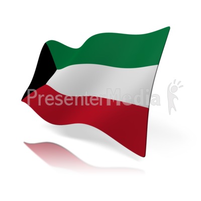 Kuwait Flag Presentation clipart