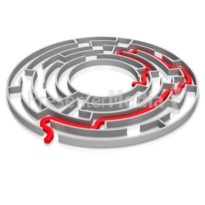 Maze Solved Presentation clipart