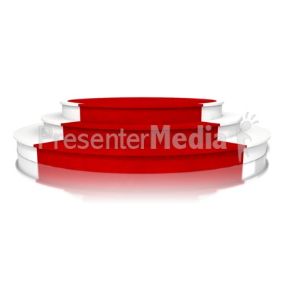 Triple Platform Red Carpet Presentation clipart