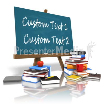 Custom Board Education Books Presentation clipart