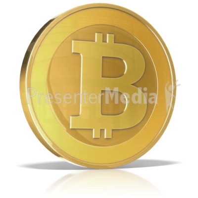 Single Bitcoin Presentation clipart