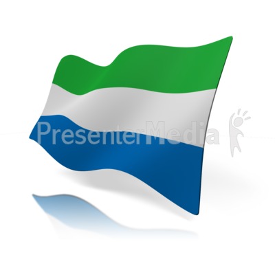Sierra Leone Flag Perspective Presentation clipart