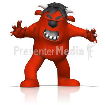 Angry Monster Presentation clipart