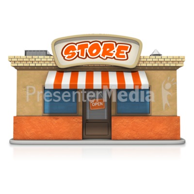 Store Business Front View Presentation clipart