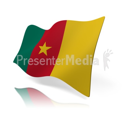 Cameroon Flag Presentation clipart