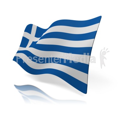 Greece Flag Presentation clipart