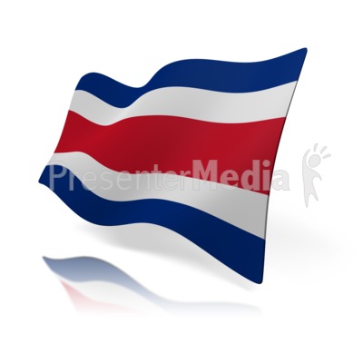 Costa Rica Flag Presentation clipart