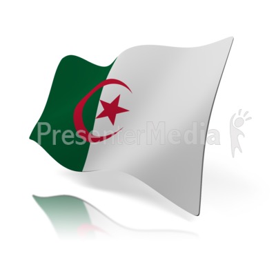 Algeria Flag Presentation clipart