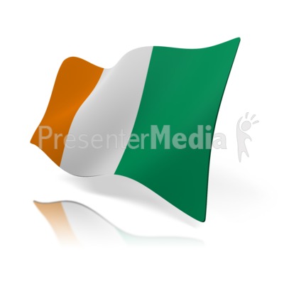 Cote Divoire Flag Presentation clipart