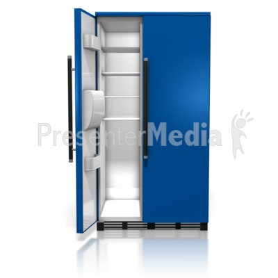 Open Frig Freezer Presentation clipart