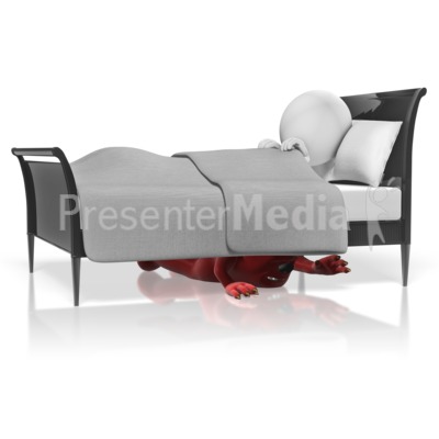 Monster Under Bed Presentation clipart