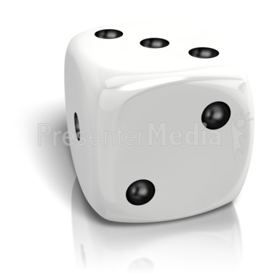Dice Rolled A Three Presentation clipart