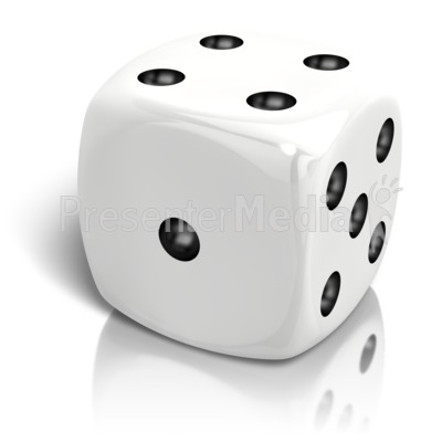 Dice Rolled A Four Presentation clipart