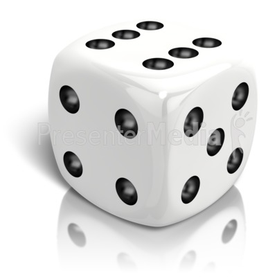Dice Rolled A Six Presentation clipart
