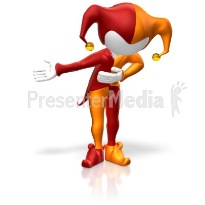 Jester Bowing Presentation clipart