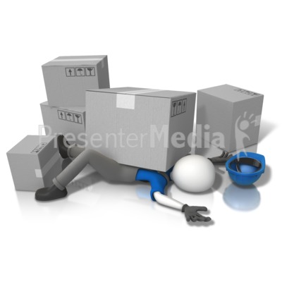 Construction Accident Squished (Grey Box Presentation clipart