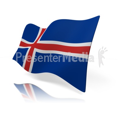 Iceland Flag Presentation clipart