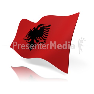 Albania Flag Presentation clipart