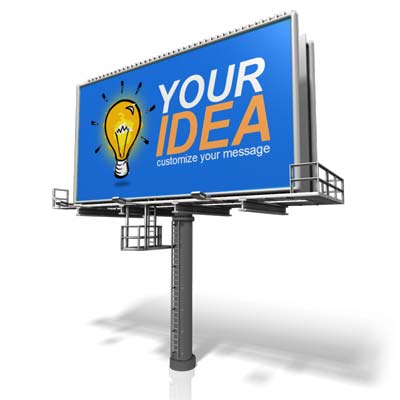 Custom Angled Billboard Presentation clipart