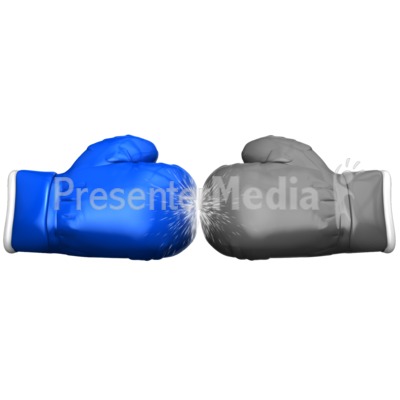 Boxing Glove Face Off Standout Presentation clipart