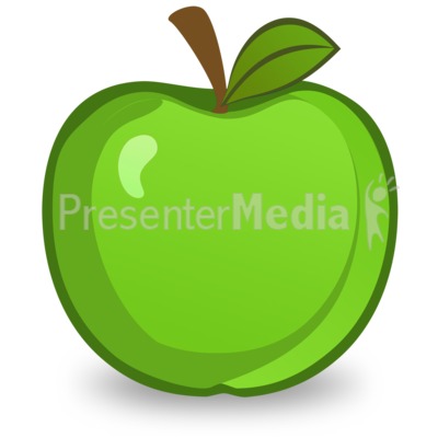 Green Apple Illustration Presentation clipart