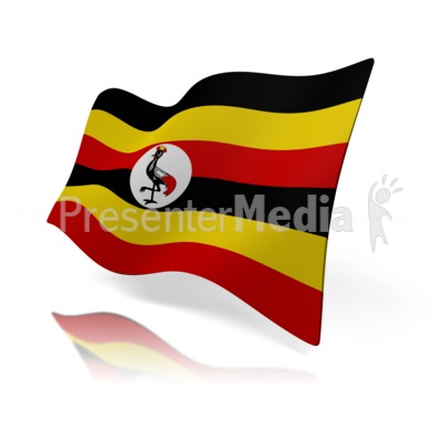Uganda Flag Presentation clipart