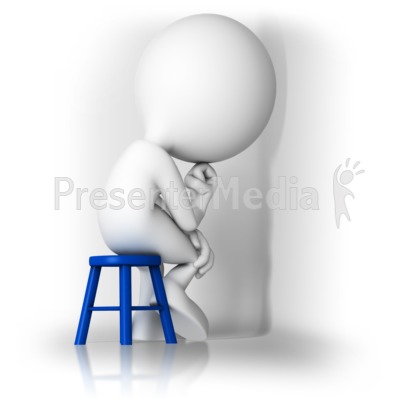 Figure Sitting In Corner Presentation clipart