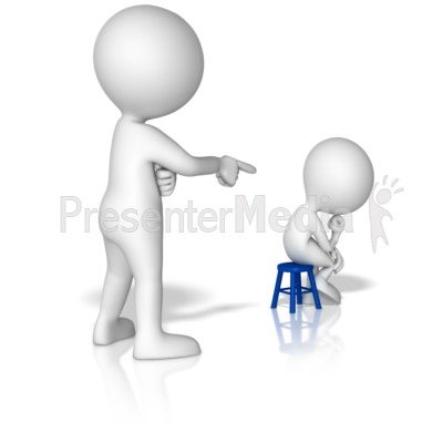 Big Figure Put Little Figure In Corner Presentation clipart