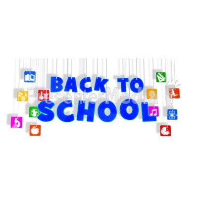 Back To School Hanging With Icons Presentation clipart