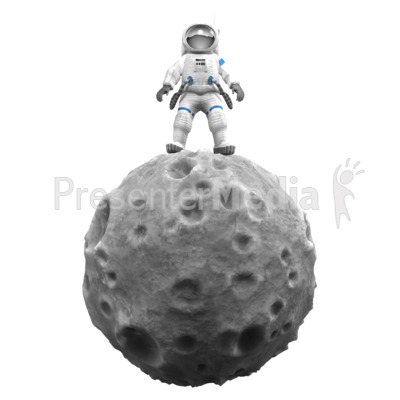 Astronaut On Asteroid Presentation clipart