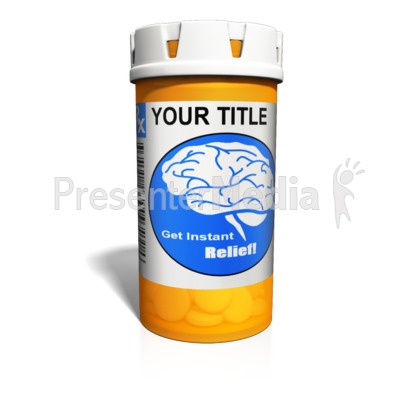 Custom Orange Medication Bottle Presentation clipart