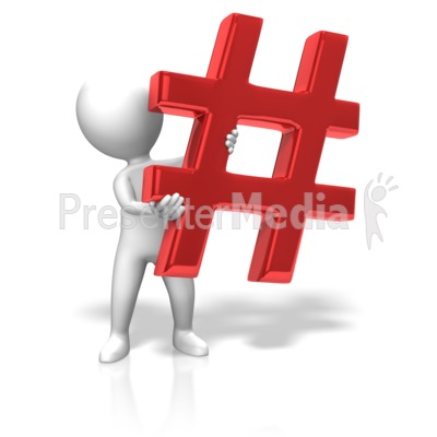 Figure Hold Hashtag Presentation clipart
