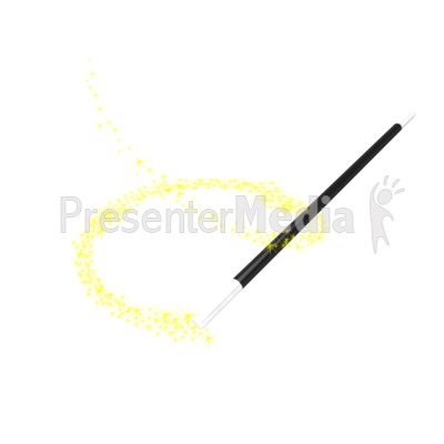Magician Wand Swirl Presentation clipart