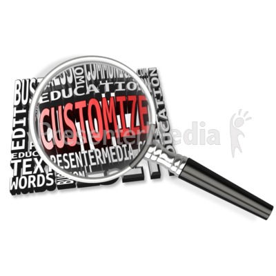 Magnify Word Custom Text Mosaic Presentation clipart