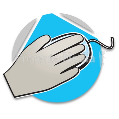 Hand On Mouse Icon Presentation clipart