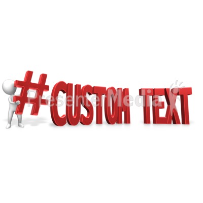 Hashtag Custom Text Presentation clipart