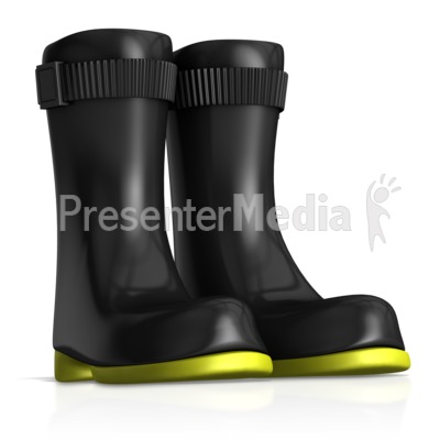 Rubber Safety Work Boots Presentation clipart
