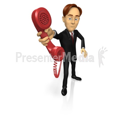 Business Guy Phone Presentation clipart