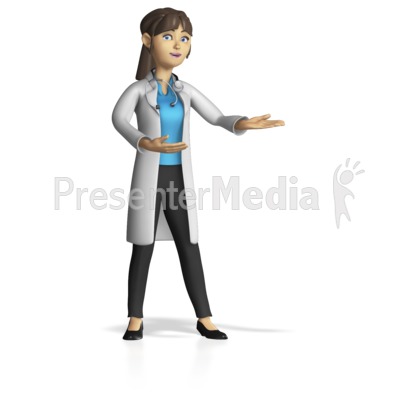 Doctor or Nurse Custom Present Gesture Presentation clipart