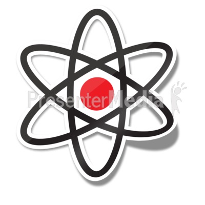 Atom Icon Sticker Presentation clipart