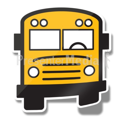 School Bus Icon Sticker Presentation clipart