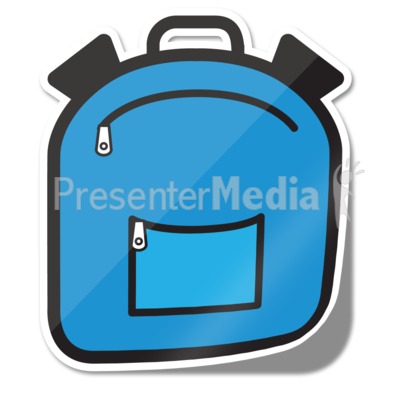 Backpack Icon Sticker Presentation clipart