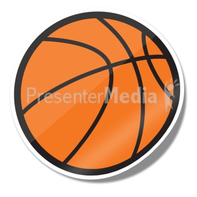 Basketball Icon Sticker Presentation clipart