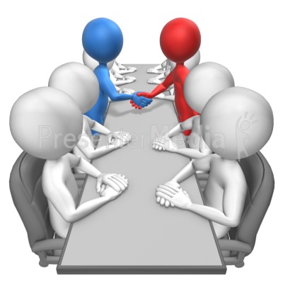 Stick Figures Agreement Custom Presentation clipart