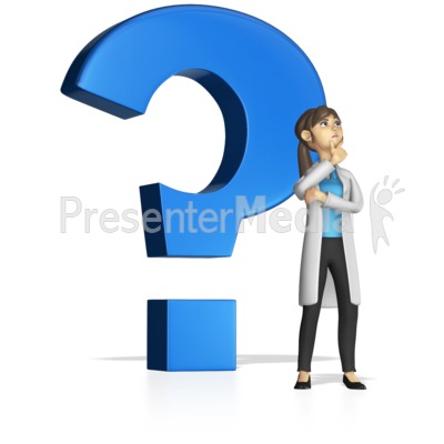 Standing By Question Mark Custom Presentation clipart