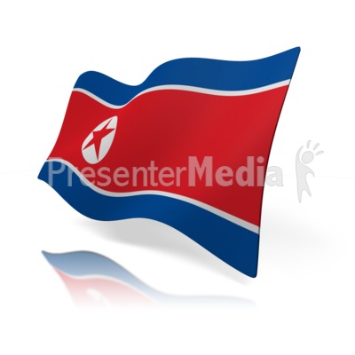 North Korea Flag Presentation clipart