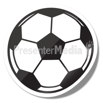 Soccer Ball Icon Sticker Presentation clipart