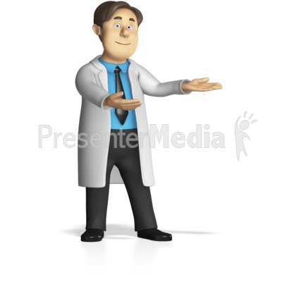 Male Lab Worker Presenting Presentation clipart