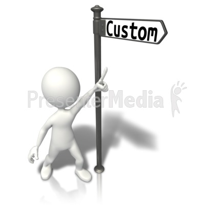 Street Sign Stick Figure Custom Presentation clipart